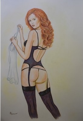 Albisola ceramics Art - Watercolor on paper